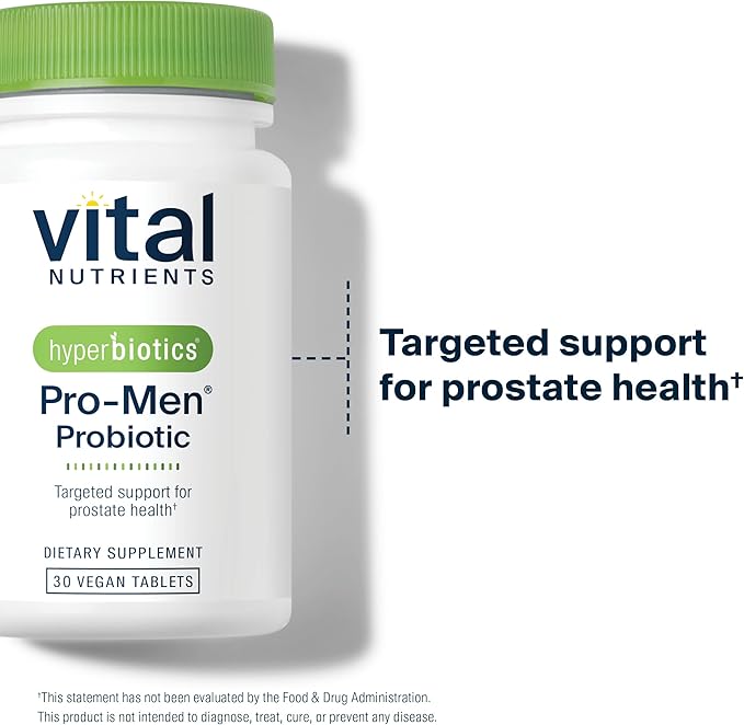 Hyperbiotics Vital Nutrients Pro-Men Probiotics | Shelf-Stable Probiotic for Men | Targeted Support for Prostate Health and Digestive Balance*| Non-GMO | Gluten, Dairy, Soy Free | 30 Tablets