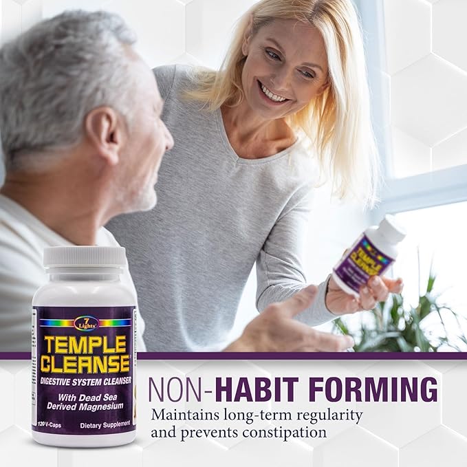 Temple Cleanse|3-Pack Special, Magnesium, Oxygen-Based Colon Cleanse Detox, Relieves Occasional Constipation with No Gas or Bloating, Body Detox and Cleanse for Women & Men