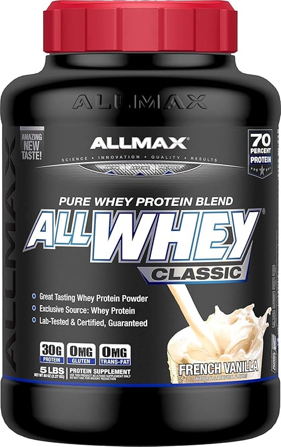 ALLMAX Nutrition AllWhey Classic Whey Protein, Vanilla, 5 lbs
