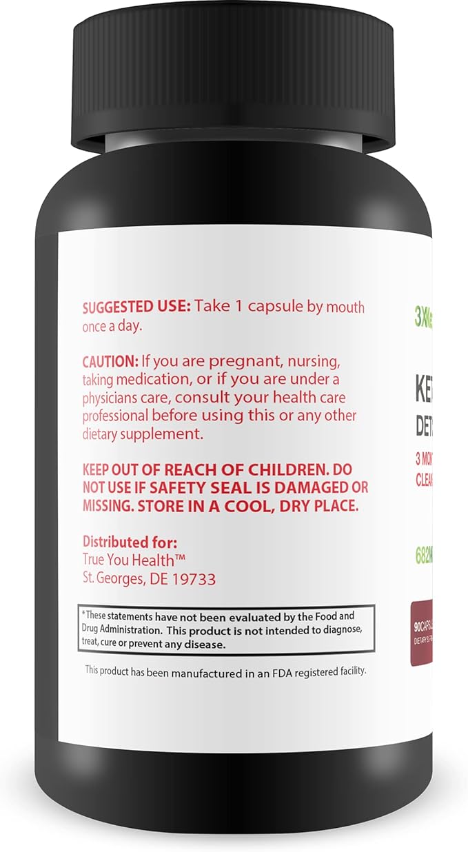 3X Ketorganix KETO+ACV 3X DETOX CLEANSE - 3 Month Supply Keto Detox Cleanse - Natural Detox Support with Full Body Cleanse - Promote Immune Health - Help Reduce Oxidative Stress & Bloating