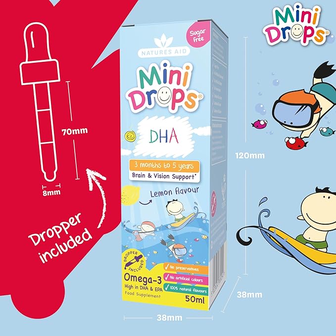 NATURES AID Childrens Dha Drops, 50 ML
