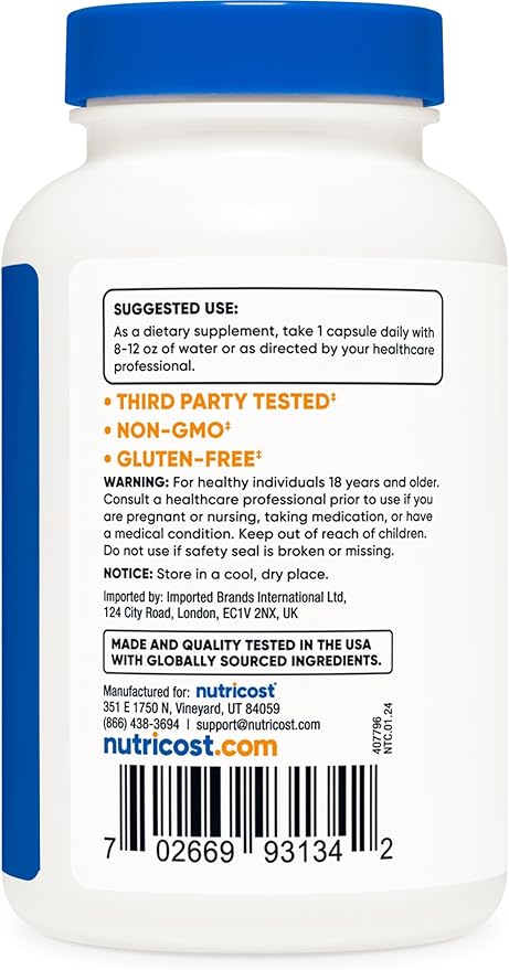Nutricost 5-HTP 100mg, 240 Vegetarian Capsules (5-Hydroxytryptophan) - Non-GMO & Gluten Free