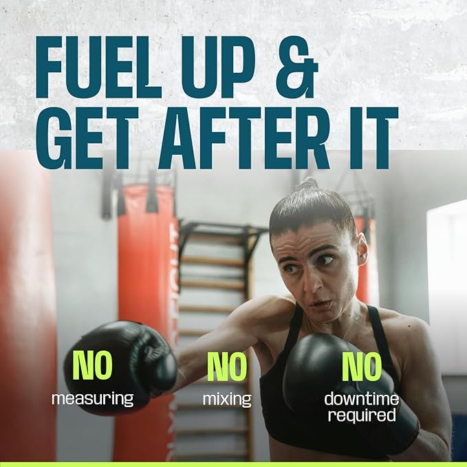 Frog Fuel Ultra Energized Pre Workout Shot & Energy Gel, 80mg Caffeine, 1500mg Beta Alanine, Electrolytes 8g Protein Nano-Hydrolyzed Grass Fed Collagen, 10g Carbs, Berry, 1.2 oz Packets, 24 Pack