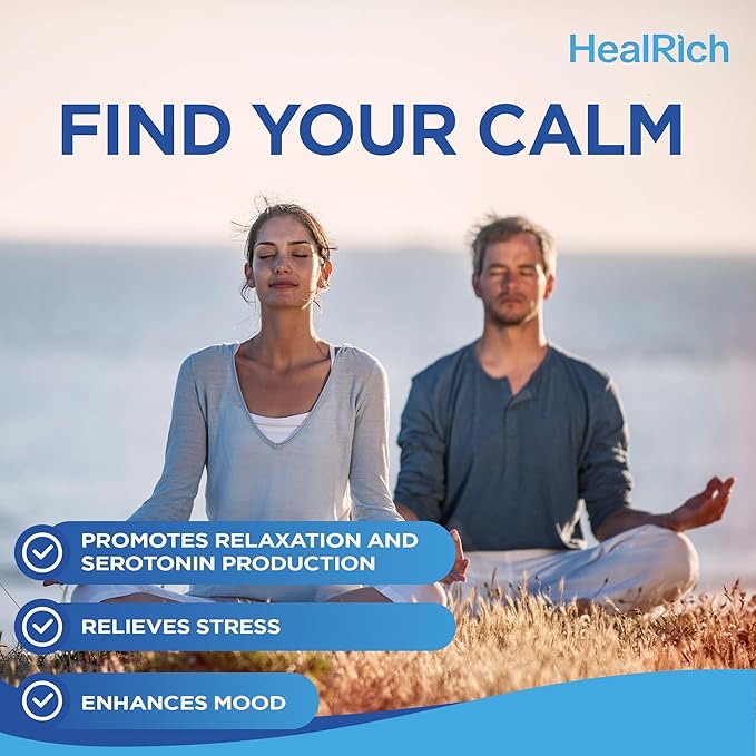 Stress Relief Gummies - 1500MG 5HTP with L-Theanine Gaba & L-Tyrosine - Ashwagandha Herbal Supplement Supports Intellectual Alertness Vegan Brain Mood Booost Supplements for Kids & Adults Made in USA