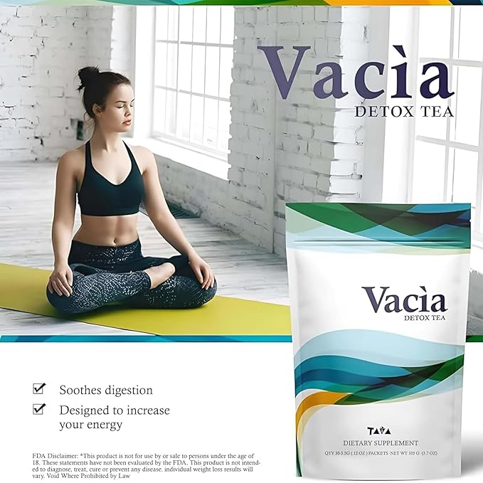 Tava Vacia Tea - Cleansing Tea Infused with Cassia Angustifolia, Carica Papaya Extract, Matricaria Chamomilla Extract & Soluble Fiber Dextrin - Supports Overall Wellness - 30 Packets