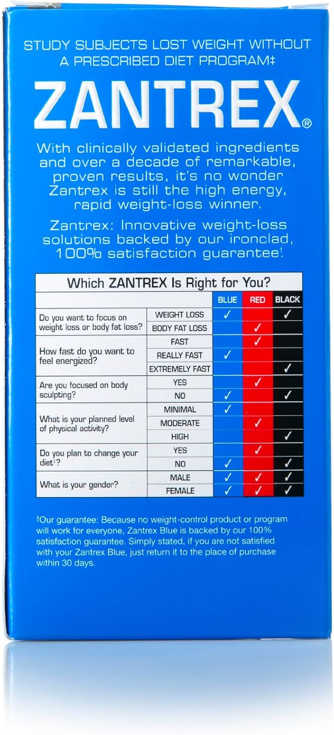 Zantrex Blue - Weight Loss Supplement Pills - Weight Loss Pills - Weightloss Pills - Dietary Supplements for Weight Loss - Lose Weight Supplement - Energy and Weight Loss Pills - 84 Count