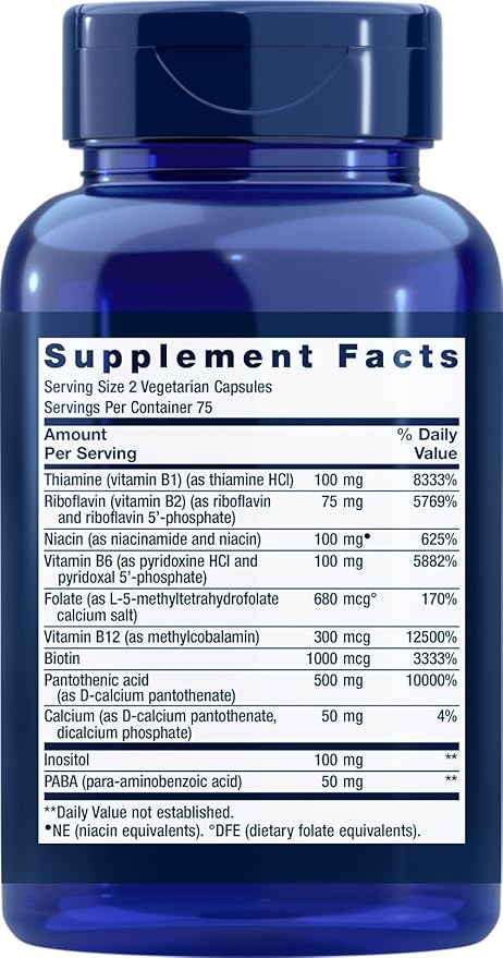 Life Extension BioActive Complete B-Complex, 150 Vegetarian Capsules