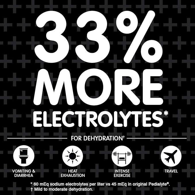 Pedialyte AdvancedCare Plus Electrolyte Powder, Berry Frost, Has PreActiv Prebiotics, Electrolyte Drink, 100 Single-Serving Powder Packets