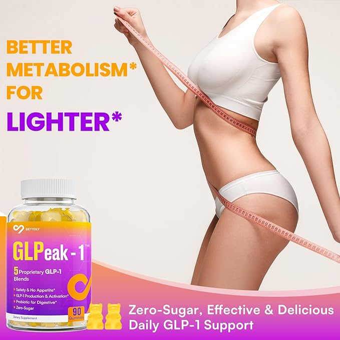 GLP-1 Supplement | GLP Gummy, GLP1 Probiotic Gummy for Women and Men, GLP 1 Gummy with Akkermansia Probiotic, Berberine, Support GLP-1 Naturally, Zero-Sugar, Yuzu Flavor - 1 Pack