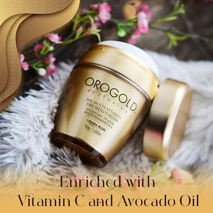 Orogold 24K Multi-Vitamin Day Moisturizer with Amino Acids, Day Cream with Vitamin C, Vitamin A and Vitamin E, 52 G / 1.83 Oz.