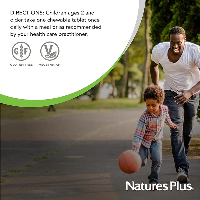 NaturesPlus Animal Parade AcidophiKidz, Berry Flavor - 90 Chewable, Animal-Shaped Tablets - Pack of 2 - with Probiotics, FOS & Grape Seed - 180 Total Servings