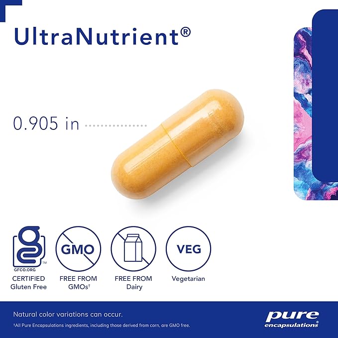 Pure Encapsulations UltraNutrient - Minerals & Multivitamins - Supports Liver & Heart Health* - Supplement for Antioxidants - with Vitamin C, CoQ10 & More - Gluten Free - 90 Capsules