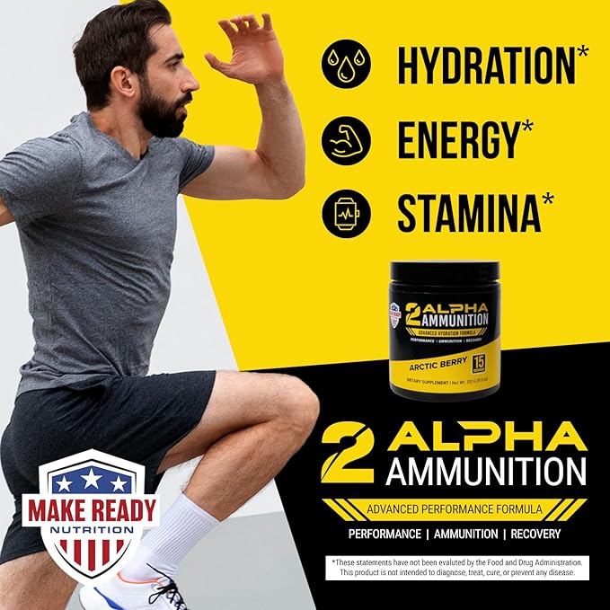2 Arctic Berry- 312g | Hydration Powder, Energy Drink Powder, and Immune Support Supplement for Shooting Sports - with Vitamin C, Calcium, Potassium, D-Ribose, Magnesium and Zinc