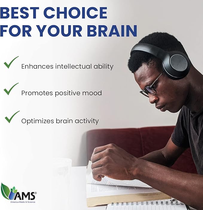 America Medic & Science Neuro Booster (60 Capsules) | Nutritional Supplement for Brain Health | Vitamin Pills for Better Memory and Cognitive Function | with Coenzyme Q10, ALA, and Acetyl L-Carnitine