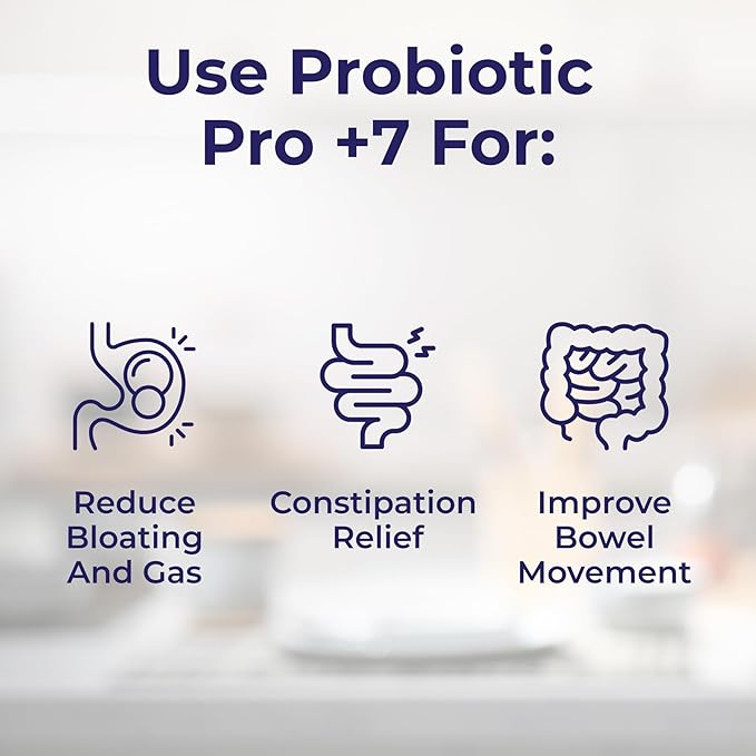Probiotics for Constipation - Bowel Movement - Bloat and Gas Relief - probiotic Supplement with acidophilus & bifidobacterium - for Men & Women 60 caps