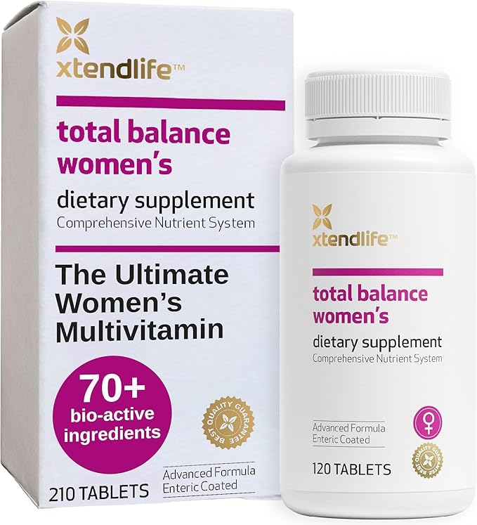 Xtendlife Total Balance Women's Multinutrient Supplement for Anti-Aging & General Health (120 Enteric Coated Tablets)