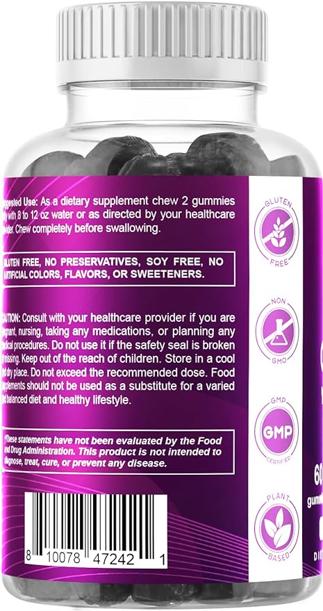 Vitamatic Iron 65 mg Gummies Supplement for Women & Men - 60 Vegan Gummies - Great Tasting Iron Gummy Vitamins with Vitamin C (3)