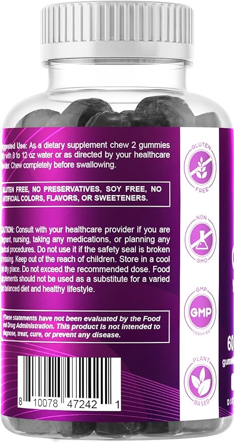 Vitamatic Iron 65 mg Gummies Supplement for Women & Men - 60 Vegan Gummies - Great Tasting Iron Gummy Vitamins with Vitamin C (6)