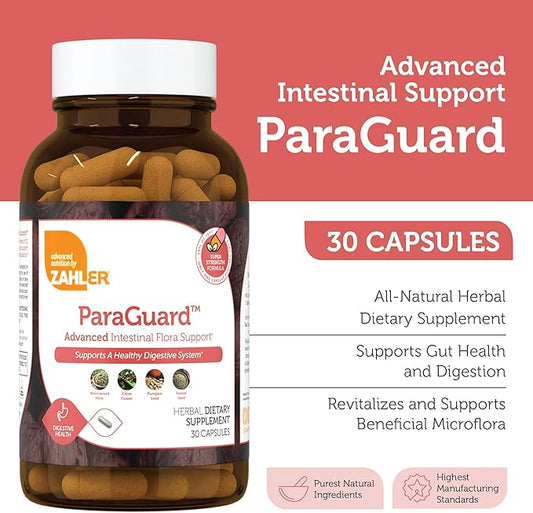 Zahler - ParaGuard Capsules - Gut Health Supplement - Formula has Wormwood, Garlic Bulb, Pumpkin Seed, Clove & More - Natural Support for Humans - Certified Kosher 30 Count