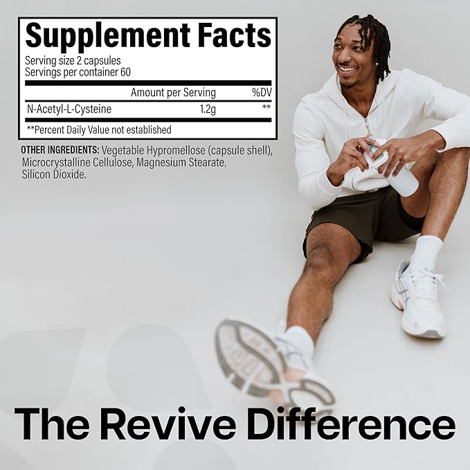 Revive MD | NAC | N-Acetyl Cysteine | Support Optimal Cardiovascular Health | 120 Capsules