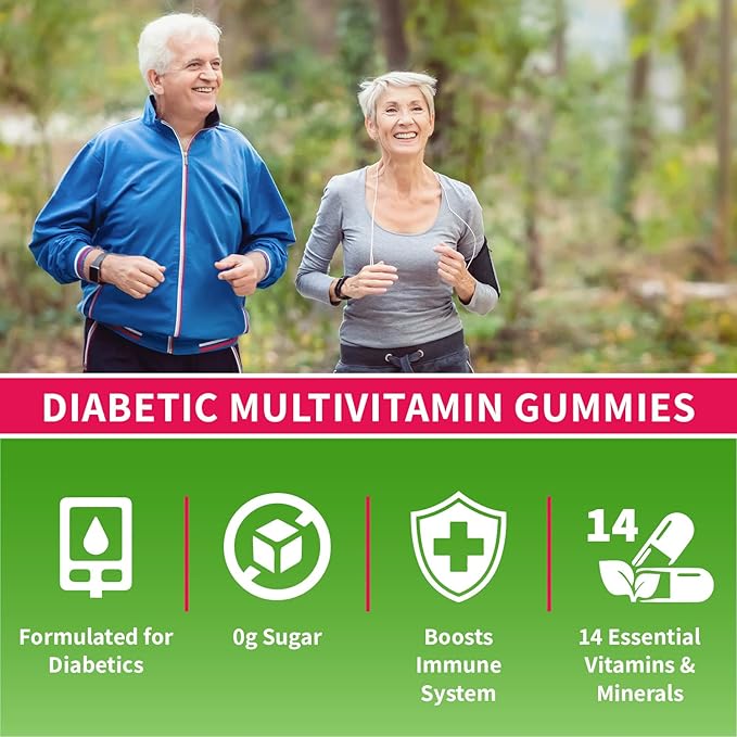 YUM-V'S YumVs Multivitamin Gummies | Sugar Free Supplement Vitamins for Women & Men | Chromium, Thiamine and Magnesium | Natural Raspberry Flavor Chewables - 60 Count