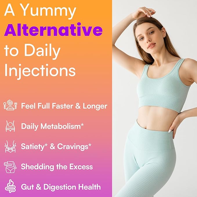 GLP-1 Supplement | GLP Gummy, GLP1 Probiotic Gummy for Women and Men, GLP 1 Gummy with Akkermansia Probiotic, Berberine, Support GLP-1 Naturally, Zero-Sugar, Yuzu Flavor - 1 Pack