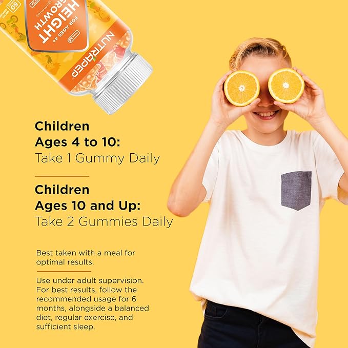 Teens Height Growth Supplement Gummies - Kids Grow Taller Natural Height Increaser Multivitamin - with Calcium Vitamin D3 K2 Zinc L-Arginine L-Glutamine L-Ornithine for Boys Girls