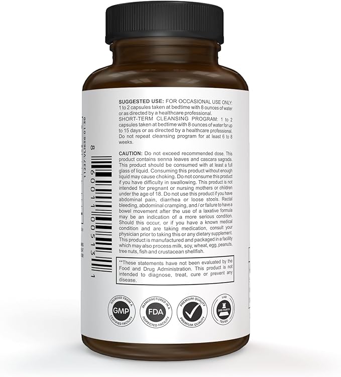 The Cleanse - 15 Day Prebiotics Colon Cleanser & Detox Fiber Supplement Natural Laxatives MCT Oil Keto - 30 Capsules