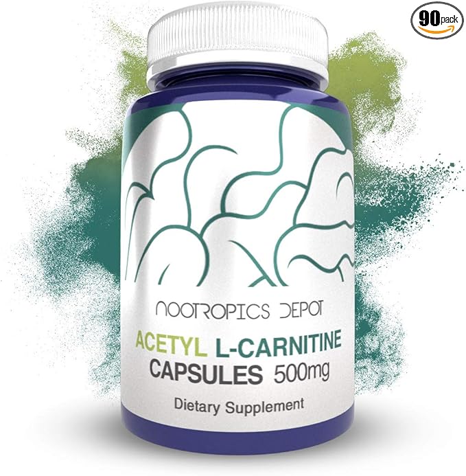Acetyl L-Carnitine Capsules | 500mg | 90 Count | HCL Form | Energy Supplement | Supports Mitochondrial Function | ALCAR HCL