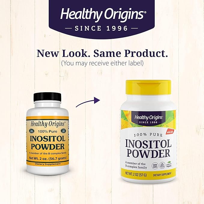Healthy Origins Inositol Powder, 56.7 g - for Skin, Hair & Nail Health - Vitamin B8 Powder Supplement - Part of The B Complex Family - Vegan, Non-GMO & Gluten-Free Supplement - 2 Oz