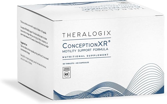 Theralogix ConceptionXR Motility Support Formula - Men's Preconception Vitamins for Fertility Support - Male Fertility Supplements for Sperm Health* - NSF Certified - 60 Tabs + 60 Caps (30-Day Supply)