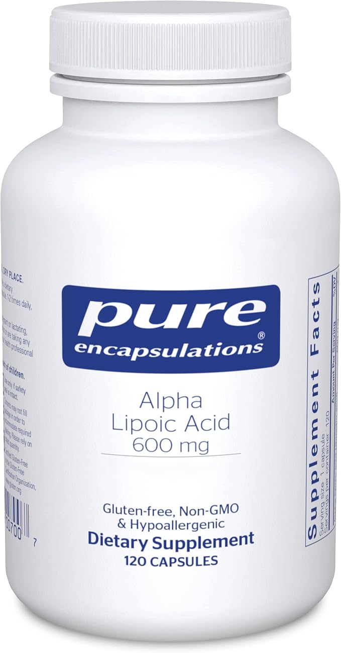 Pure Encapsulations Alpha Lipoic Acid 600 mg - ALA Supplement for Liver Support, Antioxidants, Nerve Health, Cardiovascular Health & Carbohydrate Support - Premium Alpha Lipoic Acid - 120 Capsules