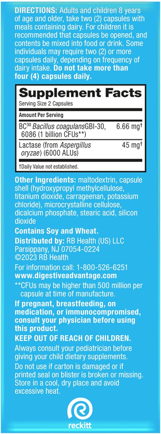 Digestive Advantage Probiotics + Lactase Digestive Enzymes For Digestive Health, Daily Probiotics For Women Men Occasional Bloating, Lactose Breakdown, Minor Abdominal Discomfort, Immune Support, 96ct