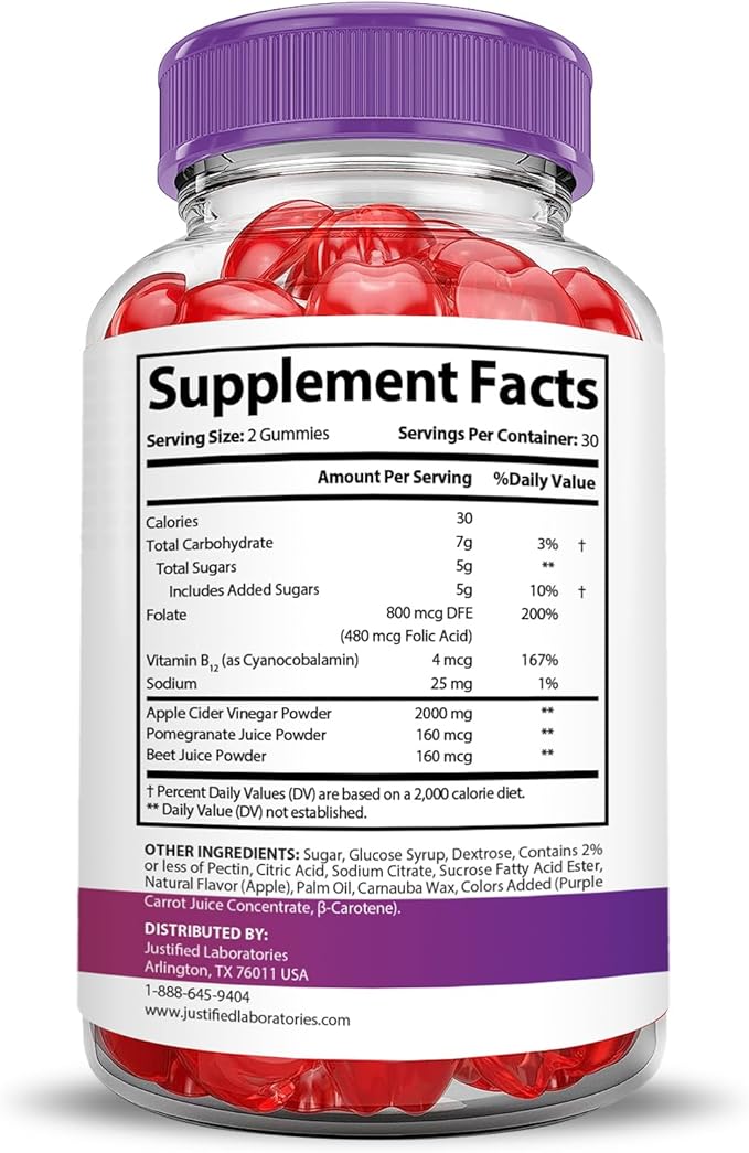 (2 Pack) Pure Slim Keto ACV Gummies Extreme 2000MG PureSlim Keto Gummies Advanced Formula Apple Cider Vinegar with Pomegranate Beet Juice Powder B12 Vegan Non GMO 120 Gummys