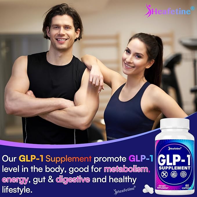 GLP-1 Supplement Support, with Naturally GLP-1 Supplement Probiotic, Hops & Green Tea Extract, GLP 1 Supplement for Gut, Energy, GLP-1 Levels & Overall Health - 60 Capsules