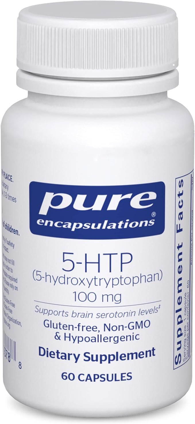 Pure Encapsulations 5-HTP 100 mg - Brain Health, Sleep Regulation & Appetite Support* - 5-Hydroxytryptophan - Gluten Free & Non-GMO - 60 Capsules
