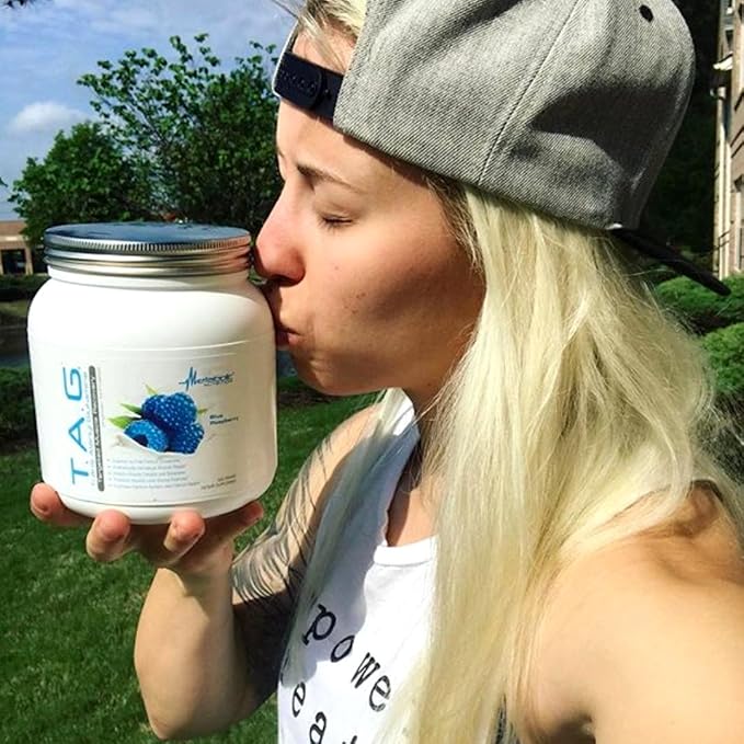 Metabolic Nutrition, TAG, Trans Alanyl Glutamine, 100% L-Glutamine Peptide Powder, Pre Intra Post Workout Supplement, 400 Grams (40 Servings) (Blue Raspberry)