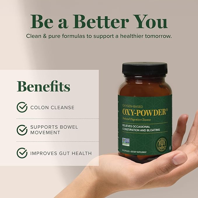 Global Healing Oxy-Powder Colon Cleanse, Constipation Relief for Women & Men, Magnesium Oxide Colon Cleanser & Detox, Detox and Gut Cleanse for Weight Loss, Gut Cleanse Detox for Women and Men