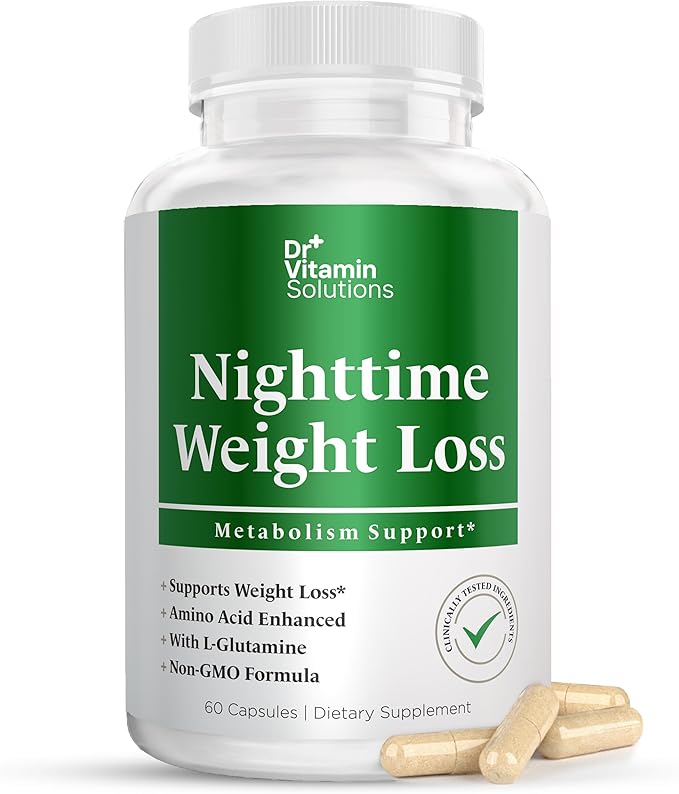 Dr Vitamin Nighttime Fat Burner Supplements - Appetite Suppressants for Weight Loss - Night-Time Fat Burner for Women and Men Supporting Sleep & Relaxation - Metabolism Booster Weight Loss Pills - 60