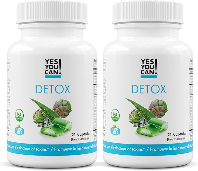 Yes You Can! Natural Detox Pills - Diuretic Cleanse with Electrolytes & Vitamins - Helps with Water Retention - Gluten-Free, 21 Capsules (2 Pack)