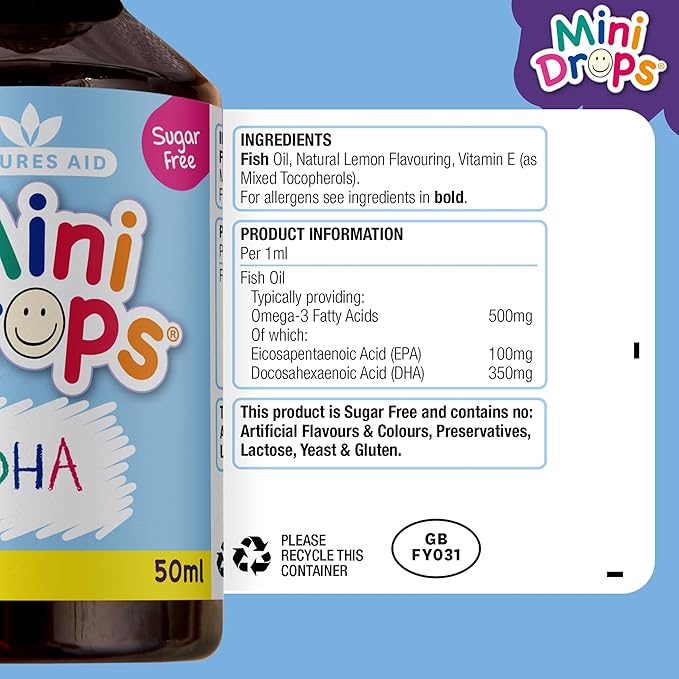 NATURES AID Childrens Dha Drops, 50 ML