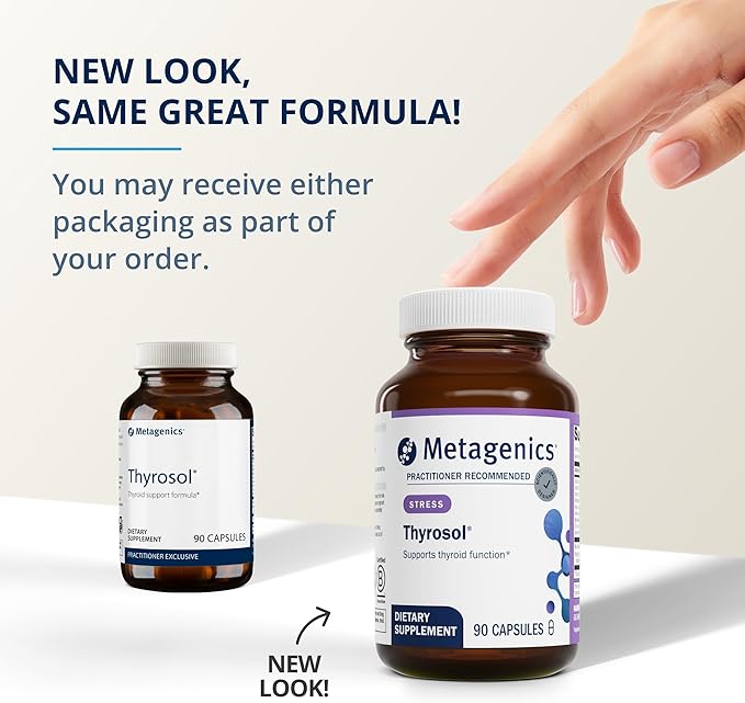 Metagenics Thyrosol Supplement - Supports Thyroid Health* - Supports Fatigue Relief* - with Iodine, Magnesium & More - Non-GMO & Gluten-Free - 90 Count