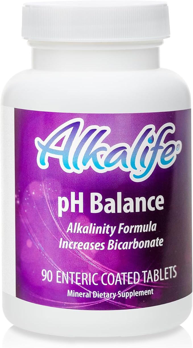 Alkalife pH Balance Pills | The First Patented Alkaline Sodium & Potassium Bicarbonate Supplement | Neutralize Acid, Balance pH, Immune Support, Peak Performance, Detox – 90 Tablets