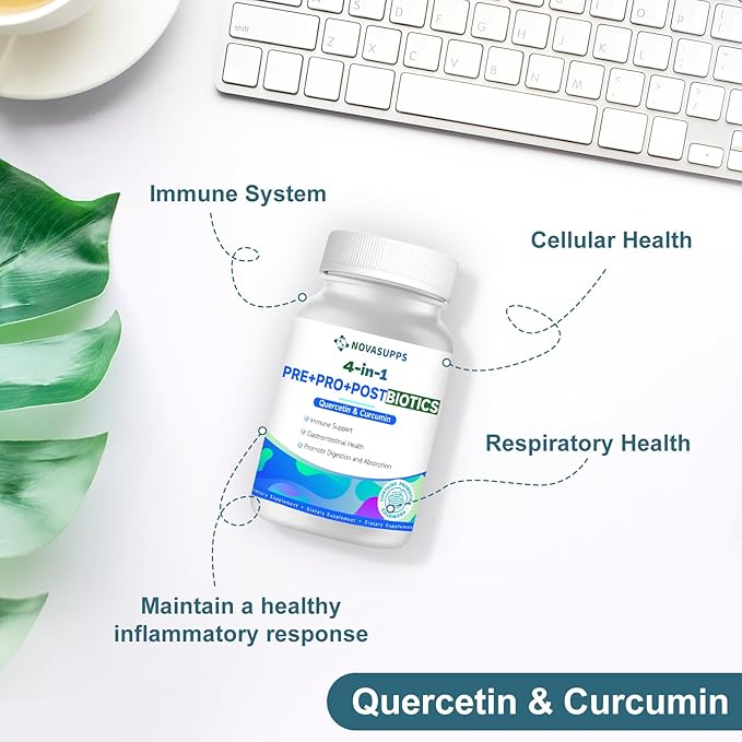 Probiotics Women Men Gut Health: Digestive Health Immune Support Bloating Relief Shelf Stable Strains 35B CFUs per Capsule Complex with Prebiotics Postbiotics Quercetin & Curcumin Supplement