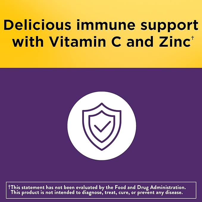 Nature Made Elderberry with Vitamin C and Zinc, Dietary Supplement for Immune Support, 100 Gummies, 50 Day Supply