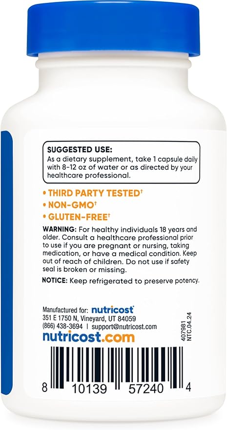Nutricost Probiotic Complex - 50 Billion CFU, 60 Capsules - Probiotic for Men and Women - Vegetarian Capsules, Non-GMO, Gluten Free