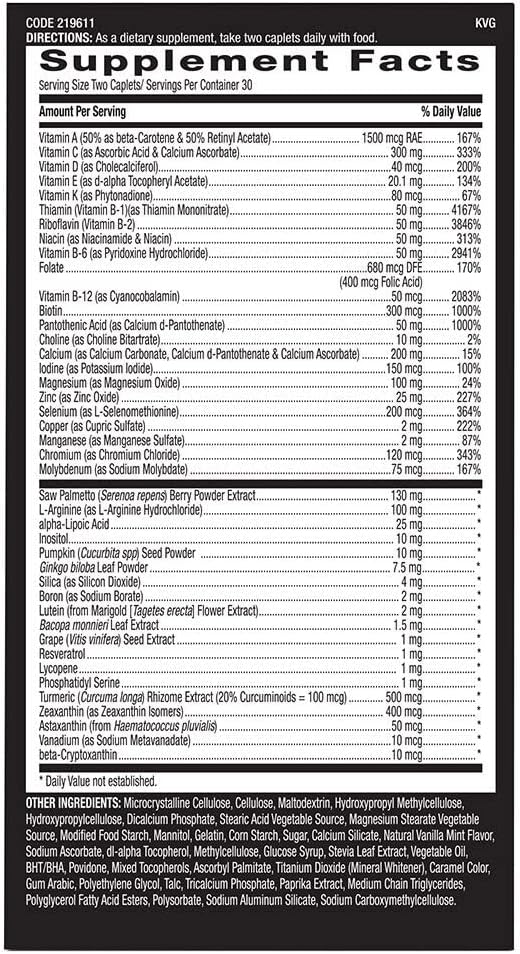 GNC Mega Men 50 Plus Multivitamin | Heart Health | Prostate and Circulatory Support | 60 Count