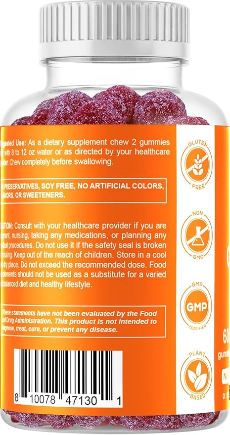 2 Pack - Vitamatic Zinc 50mg Gummies - 60 Vegan Gummies - Gluten Free - Healthy Immune Support for Adults, Men, Women