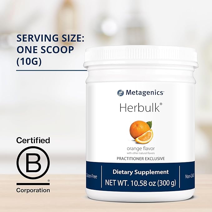 Metagenics Herbulk - Orange Flavor with Other Natural Flavors - 30 Servings