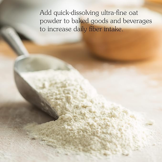 NuNaturals Oat Fiber Powder, All Natural Non-GMO, Supports Digestive Health, 5 lbs
